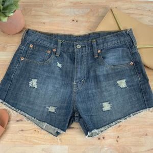 Levi's Distressed Denim Cutoffs
